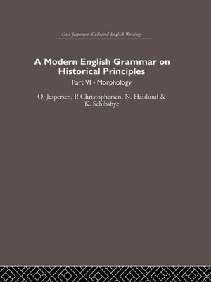 cover image of A Modern English Grammar on Historical Principles